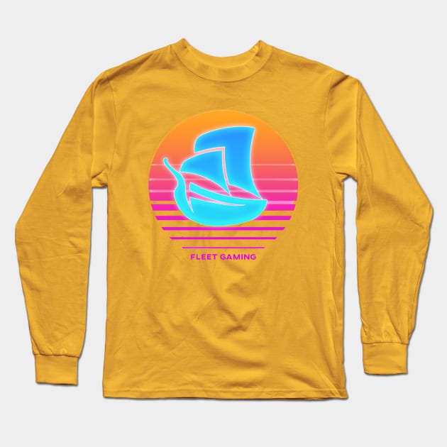 Fleet gaming vapor wave Long Sleeve T-Shirt by FleetGaming